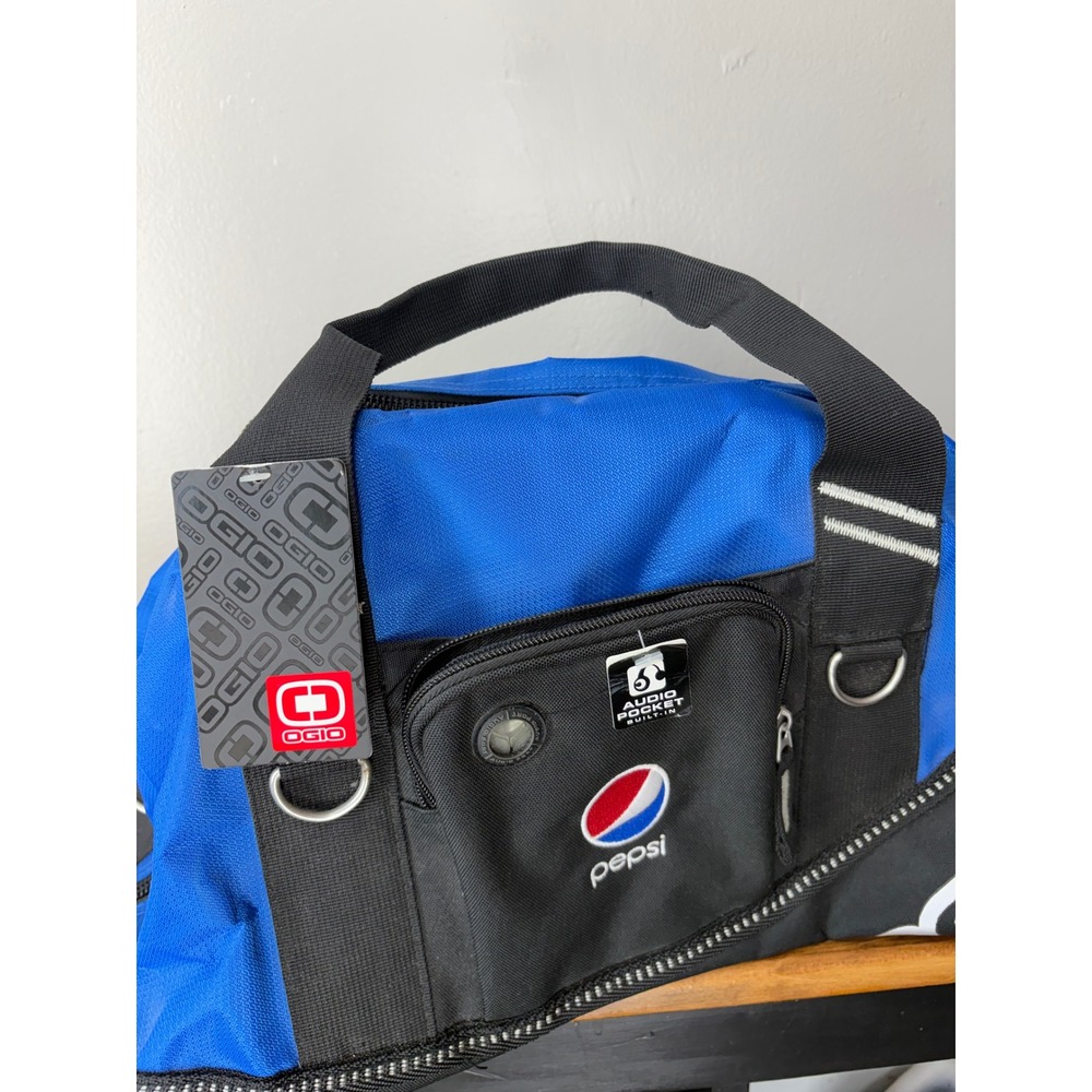 OGIO Half Dome Pepsi Duffel Bag Blue Black Audio Pocket Gym Travel New